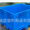 廠家直銷1210大型密封卡板箱藍色灰色鏤空塑料卡板箱可帶輪帶蓋