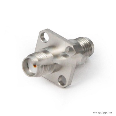 SMA(母)-SMA(母)精密轉接器，4孔法蘭，帶密封圈，DC-18GHz