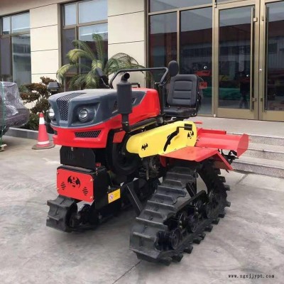 加厚橡膠履帶旋耕機 35馬力果園大棚除草開溝機 乘坐式深耕機