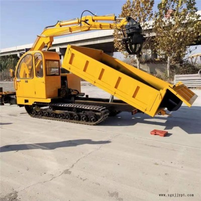 貴州履帶運輸車 JZ自卸翻斗工程橡膠履帶車帶夾木器履帶車 履帶隨車挖 濟寧久征機械質量放心可靠