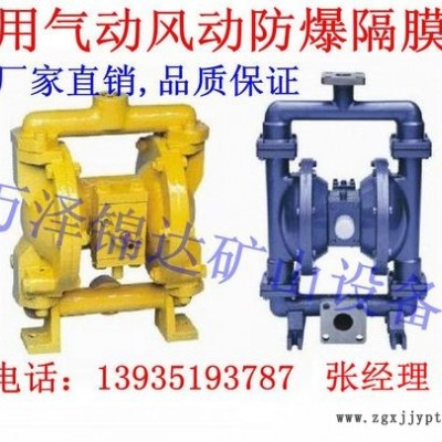 內蒙烏達陜西寶雞礦用BQG型MA認證隔膜泵防爆工程塑料隔膜泵